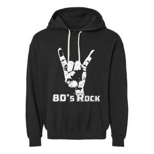 80s Rock Band Garment-Dyed Fleece Hoodie