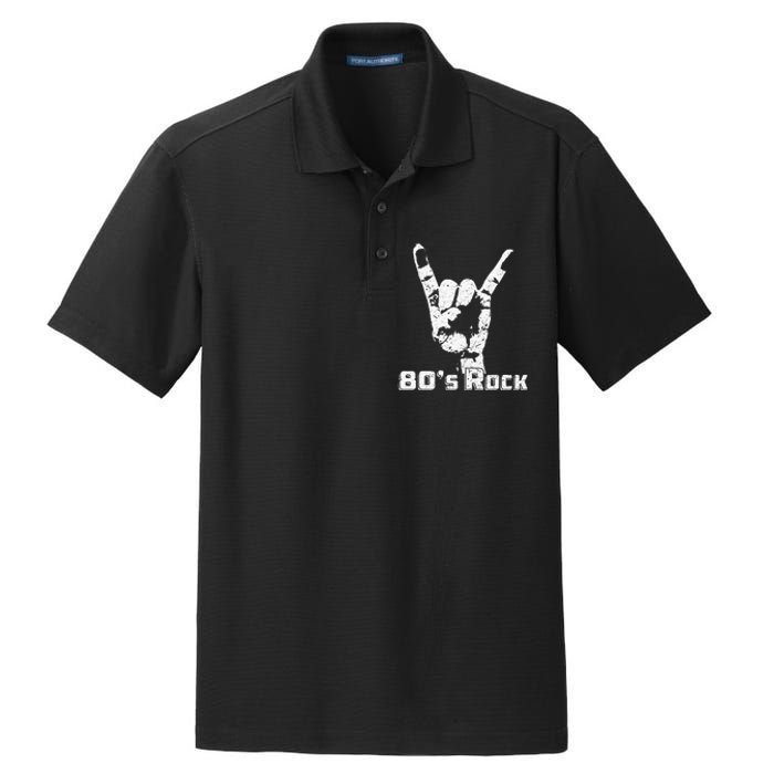 80s Rock Band Dry Zone Grid Polo