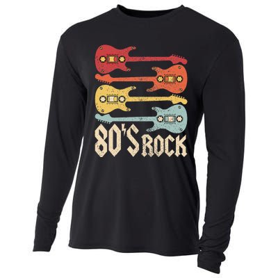 80s Rock Band Guitar Cassette Tape 1980s Vintage 80s Costume Cooling Performance Long Sleeve Crew