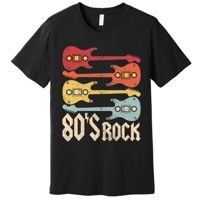 80s Rock Band Guitar Cassette Tape 1980s Vintage 80s Costume Premium T-Shirt