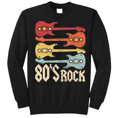 80s Rock Band Guitar Cassette Tape 1980s Vintage 80s Costume Tall Sweatshirt