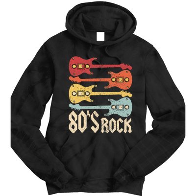 80s Rock Band Guitar Cassette Tape 1980s Vintage 80s Costume Tie Dye Hoodie