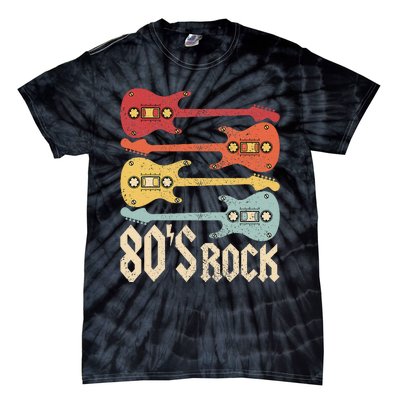 80s Rock Band Guitar Cassette Tape 1980s Vintage 80s Costume Tie-Dye T-Shirt