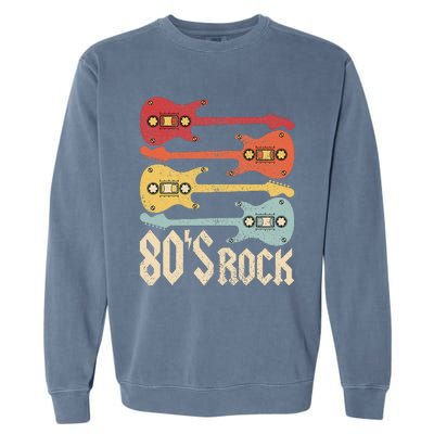 80s Rock Band Guitar Cassette Tape 1980s Vintage 80s Costume Garment-Dyed Sweatshirt