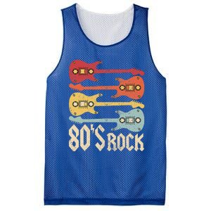 80s Rock Band Guitar Cassette Tape 1980s Mesh Reversible Basketball Jersey Tank