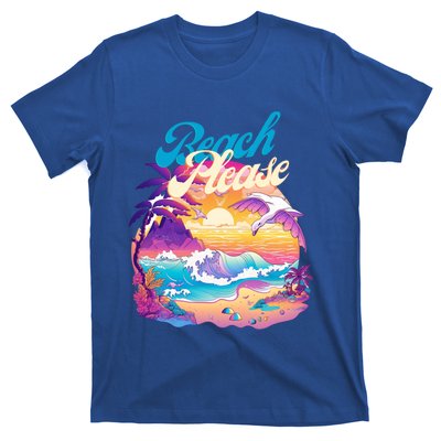 80S Retro Beach Please Vaporwave Scene Summer Vacay Florida Gift T-Shirt