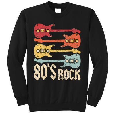 80s Rock Band Guitar Cassette Tape 1980s Vintage 80s Sweatshirt