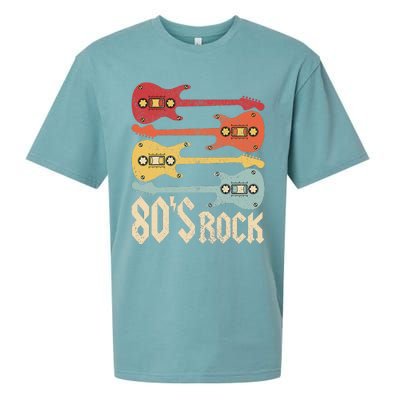 80s Rock Band Guitar Cassette Tape 1980s Vintage 80s Sueded Cloud Jersey T-Shirt