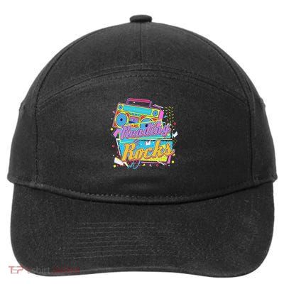 80's Reading Book Lover Reading Rocks  7-Panel Snapback Hat
