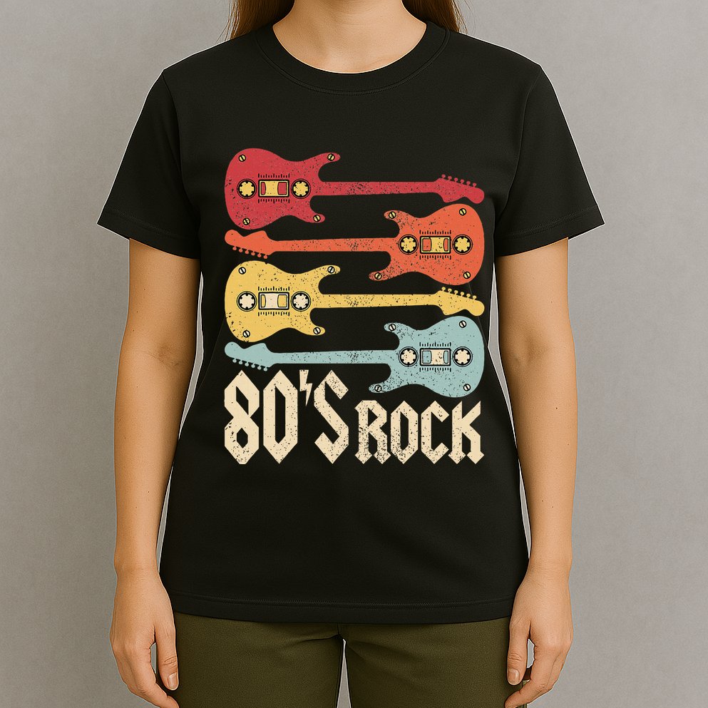 80s Rock Band Guitar Cassette Tape 1980s 80s T-Shirt