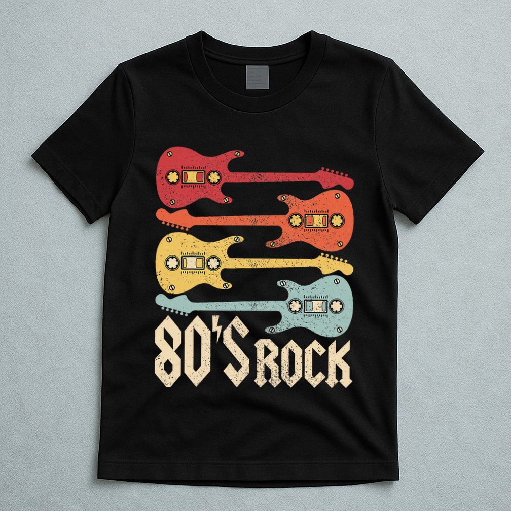 80s Rock Band Guitar Cassette Tape 1980s 80s T-Shirt