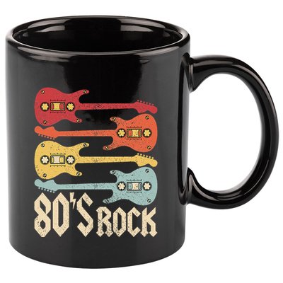80s Rock Band Guitar Cassette Tape 1980s 80s 11oz C Handle Ceramic Mug