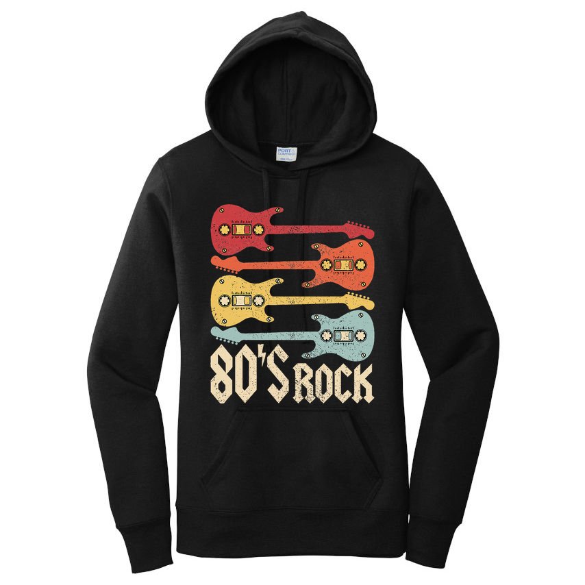 80s Rock Band Guitar Cassette Tape 1980s 80s Women's Pullover Hoodie