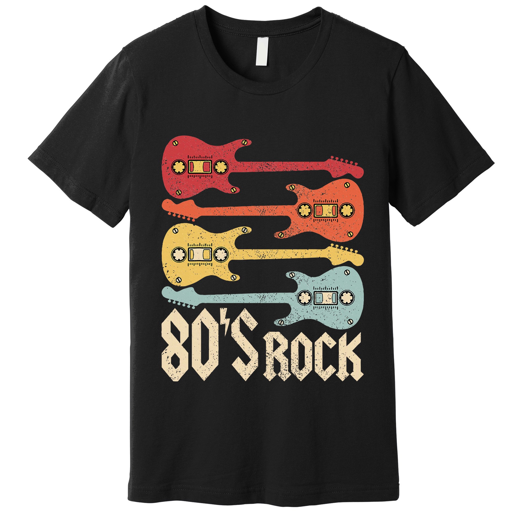 80s Rock Band Guitar Cassette Tape 1980s 80s Premium T-Shirt