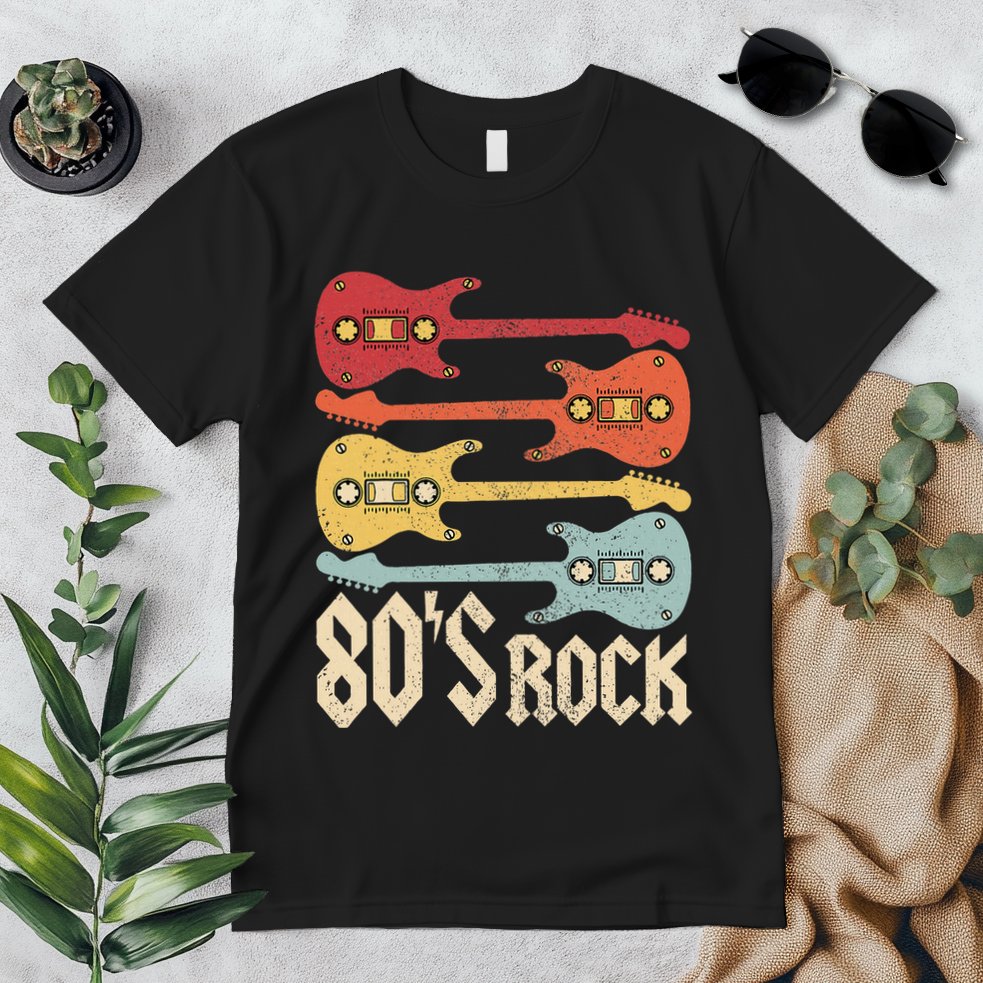 80s Rock Band Guitar Cassette Tape 1980s 80s Premium T-Shirt