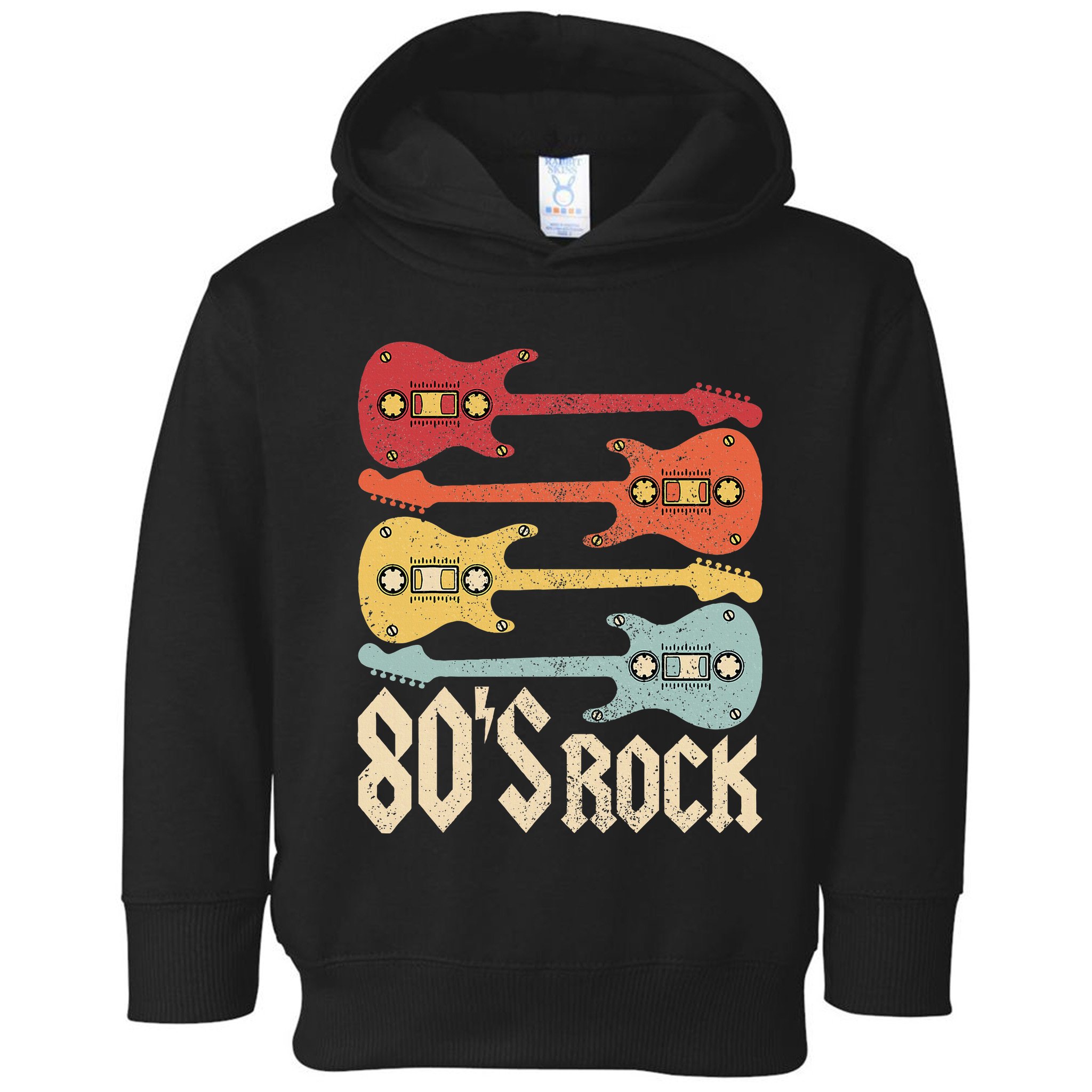80s Rock Band Guitar Cassette Tape 1980s 80s Toddler Hoodie