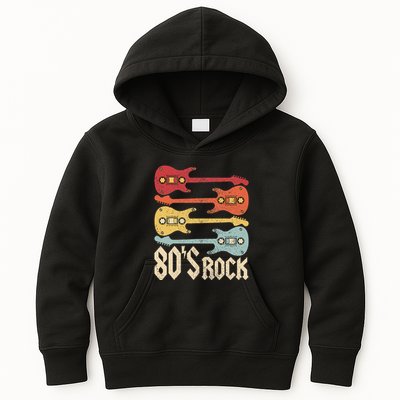 80s Rock Band Guitar Cassette Tape 1980s 80s Kids Hoodie