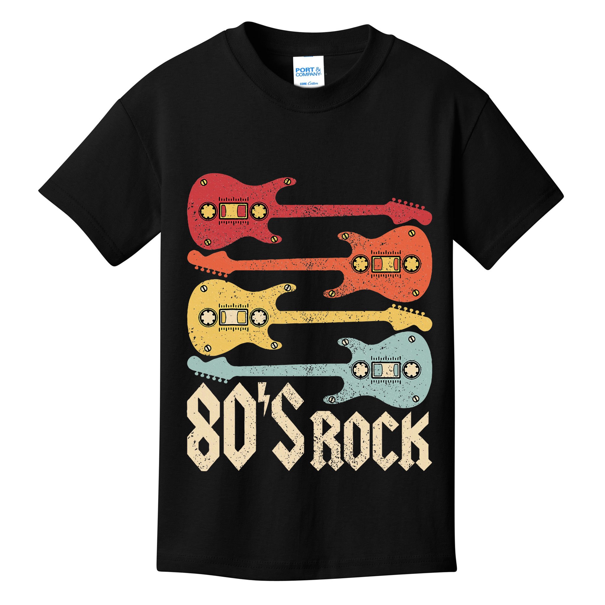 80s Rock Band Guitar Cassette Tape 1980s 80s Kids T-Shirt