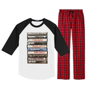 80S Rock Cassette Raglan Sleeve Pajama Set