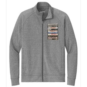 80S Rock Cassette Stretch Full-Zip Cadet Jacket