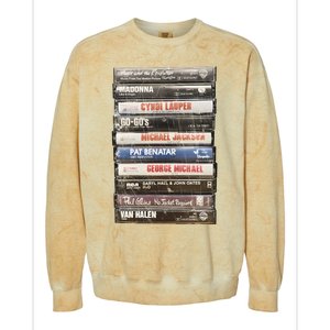 80S Rock Cassette Colorblast Crewneck Sweatshirt