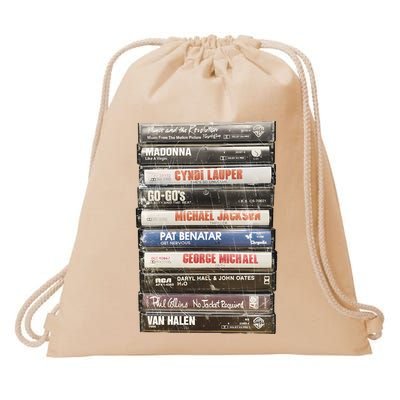 80S Rock Cassette Drawstring Bag