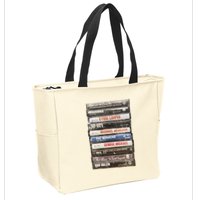 80S Rock Cassette Zip Tote Bag