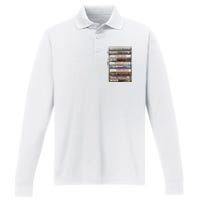 80S Rock Cassette Performance Long Sleeve Polo