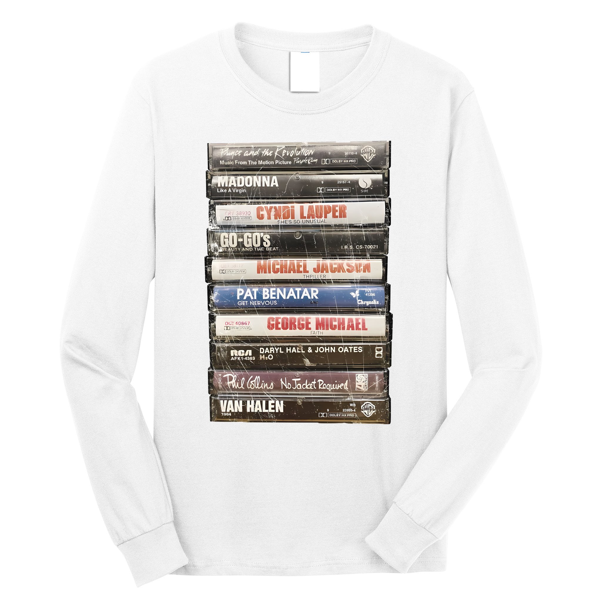 80S Rock Cassette Long Sleeve Shirt