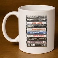 80S Rock Cassette 11oz C Handle Ceramic Mug