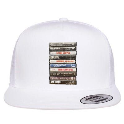 80S Rock Cassette Flat Bill Trucker Hat
