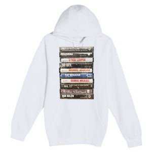 80S Rock Cassette Premium Pullover Hoodie