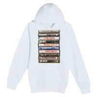 80S Rock Cassette Premium Pullover Hoodie