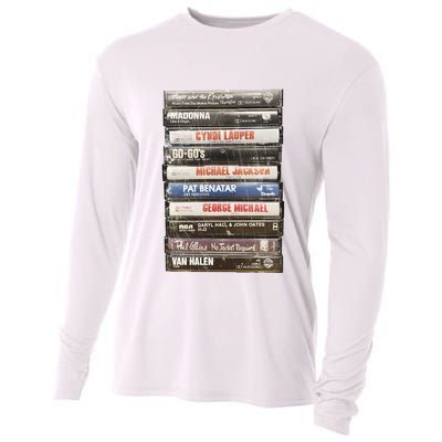 80S Rock Cassette Cooling Performance Long Sleeve Crew