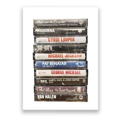 80S Rock Cassette Poster