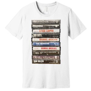 80S Rock Cassette Premium T-Shirt