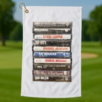 80S Rock Cassette Golf Towel