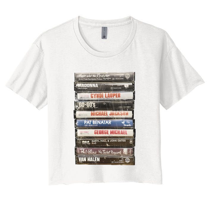 80S Rock Cassette Crop Top