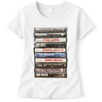 80S Rock Cassette Womens T-Shirt