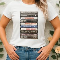 80S Rock Cassette Womens T-Shirt