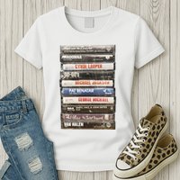 80S Rock Cassette Womens T-Shirt