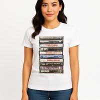 80S Rock Cassette Womens T-Shirt
