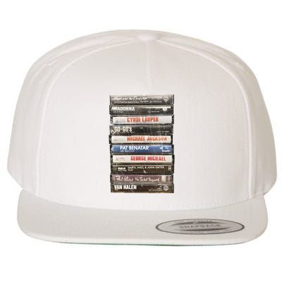 80S Rock Cassette Wool Snapback Cap