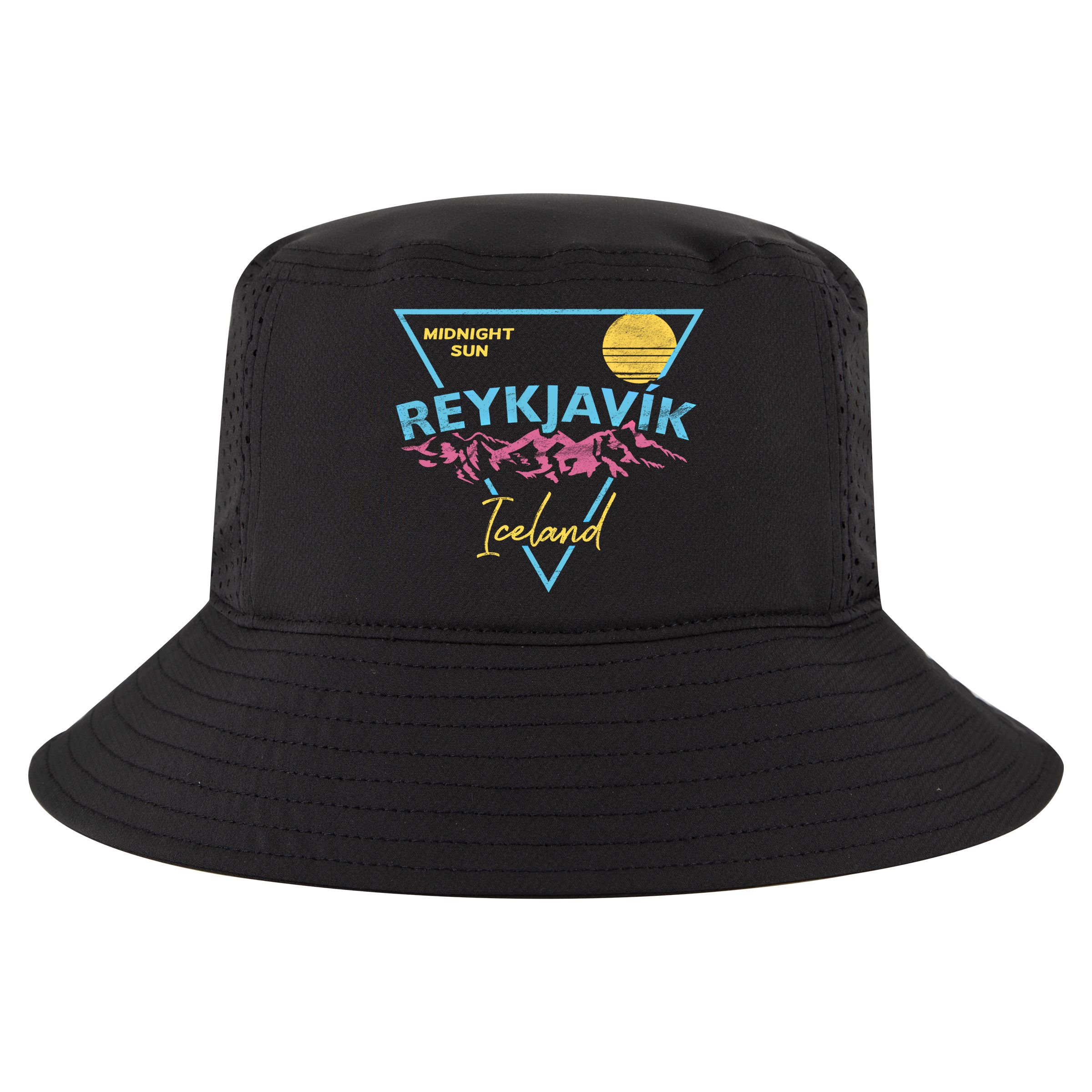 80's Reykjavik Iceland Gift Cute Gift Midnight Sun Cool Comfort Performance Bucket Hat