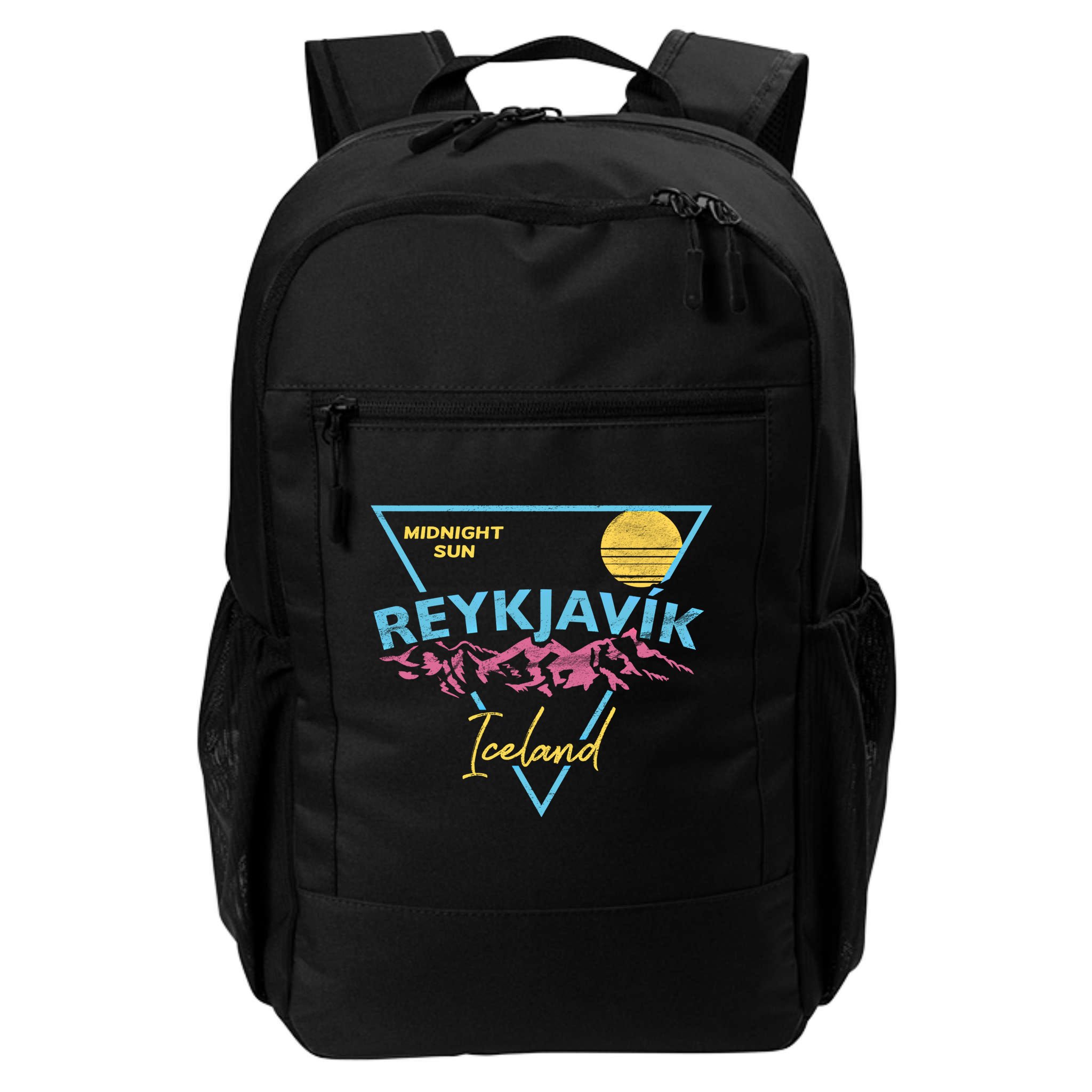 80's Reykjavik Iceland Gift Cute Gift Midnight Sun Backpack