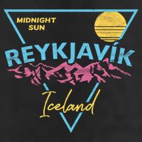 80's Reykjavik Iceland Gift Cute Gift Midnight Sun Beanie