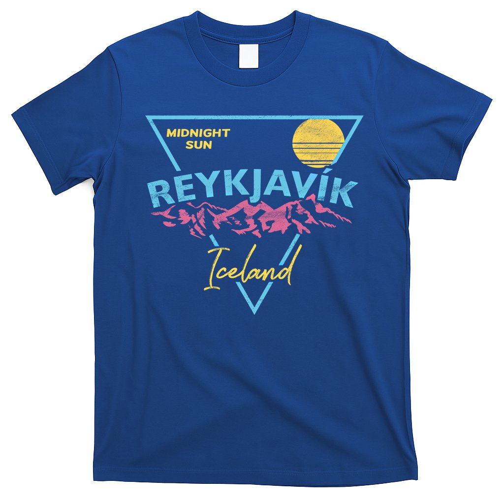 80's Reykjavik Iceland Gift Cute Gift Midnight Sun T-Shirt
