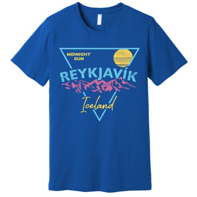 80's Reykjavik Iceland Gift Cute Gift Midnight Sun Premium T-Shirt