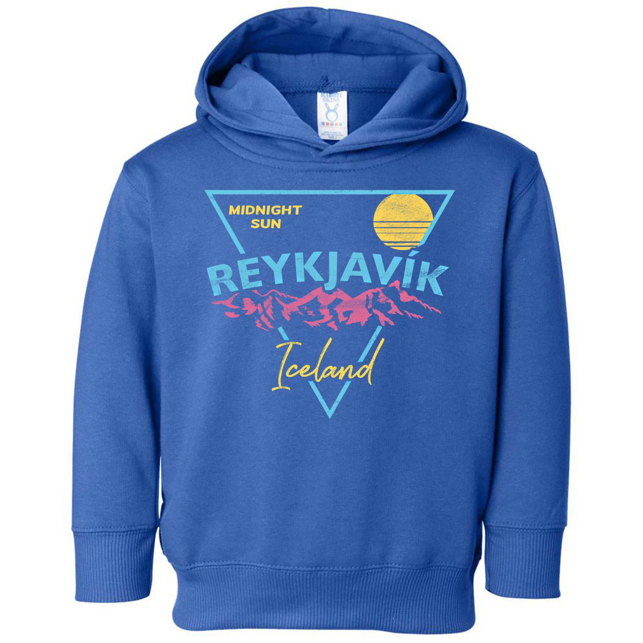 80's Reykjavik Iceland Gift Cute Gift Midnight Sun Toddler Hoodie