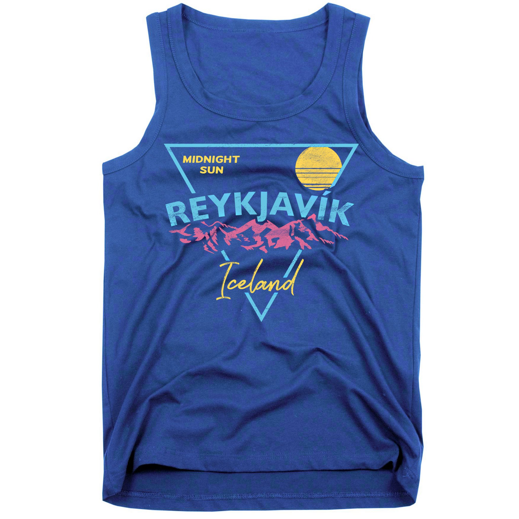 80's Reykjavik Iceland Gift Cute Gift Midnight Sun Tank Top
